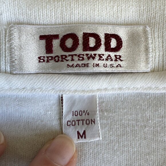Vintage TODD Sportswear Polo Shirt Mens Med Small Tavern On The Green Deer‎ USA - Picture 2 of 7